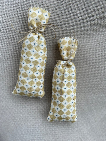 Mustard Yellow Print Lavender Bag