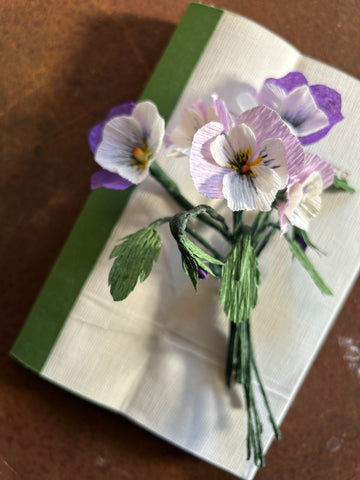 A Posy of Paper Pansies