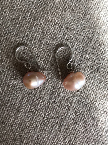 Pale Pink Freshwater Pearl Earrings