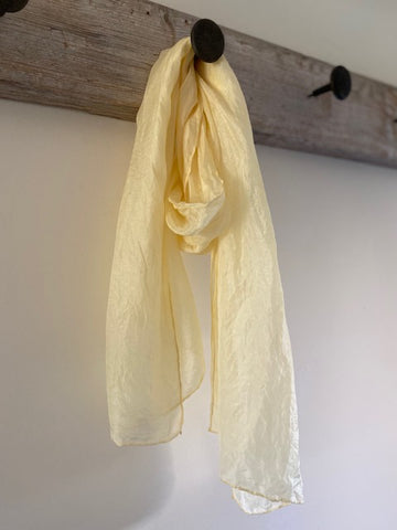 Pale Yellow Silk Scarf