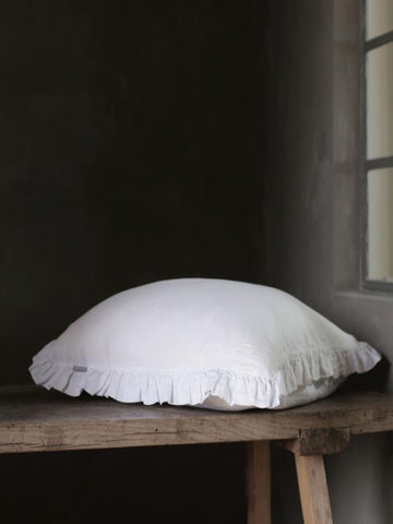 Linen Ruffle Cushion