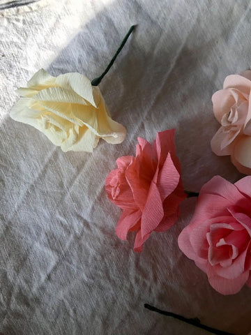 Pale Yellow Paper Flower