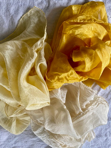 Sunshine Yellow Silk Scarf