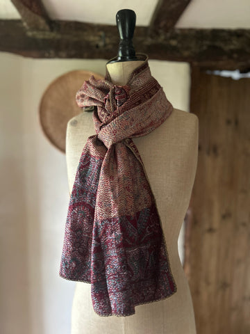 Embroidered Kantha Scarf