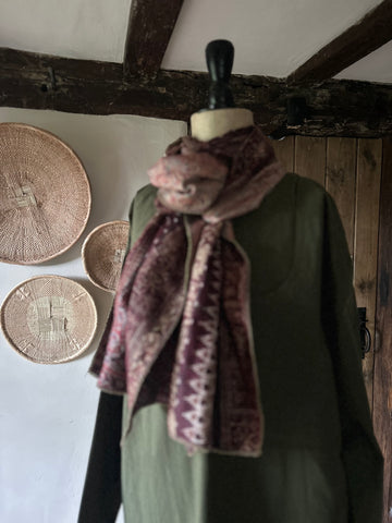 Embroidered Kantha Scarf