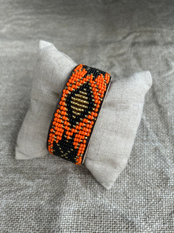 Orange Beaded Bracelet