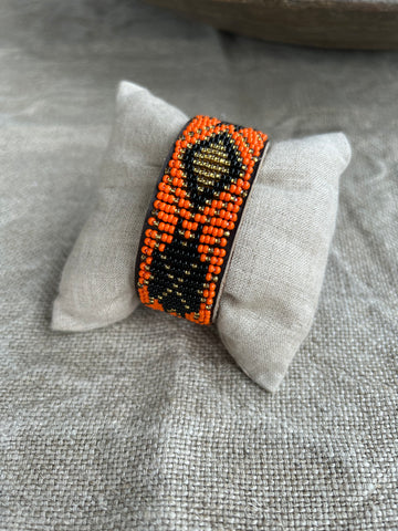 Orange Beaded Bracelet
