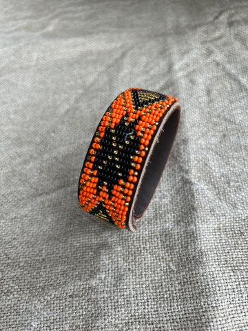 Orange Beaded Bracelet