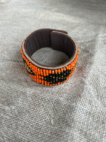 Orange Beaded Bracelet