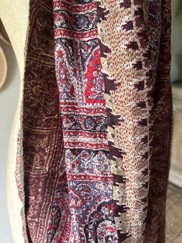 Embroidered Kantha Scarf