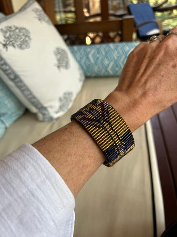 Beaded 'Chevron' Cuff
