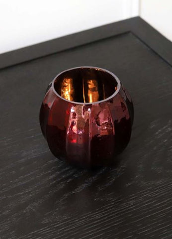 Deep Red Orb Candleholder