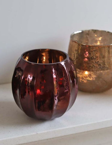 Deep Red Orb Candleholder