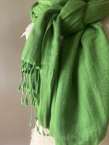 Apple Green Cashmere & Silk Shawl