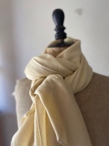 Buttermilk Cashmere & Silk Shawl