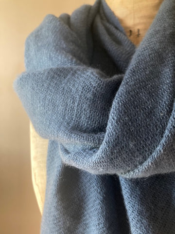 Deep Blue Cashmere Shawl