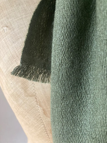 Forest Green Cashmere & Silk Shawl