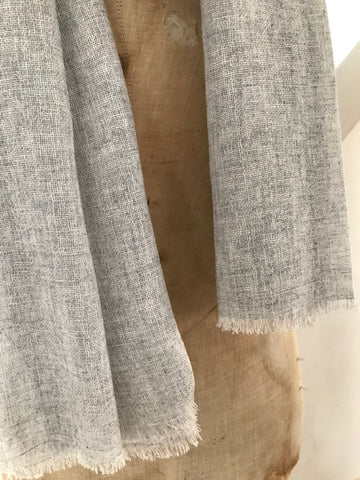 Pale Grey Marl Cashmere Scarf