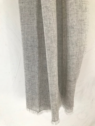 Pale Grey Marl Cashmere Scarf