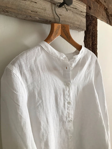 Pure White Linen Shirt