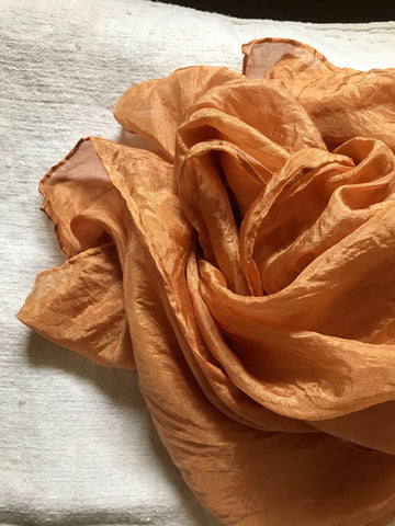 Salmon Pink Silk Scarf