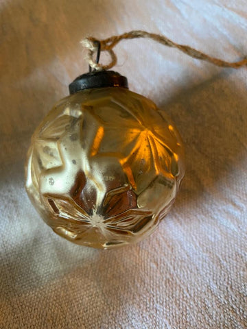 A Set of Golden Glass Baubles