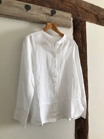 Pure White Linen Shirt