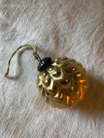 A Set of Golden Glass Baubles