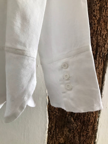 Pure White Linen Shirt