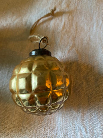 A Set of Golden Glass Baubles