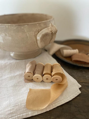 Golden Straw Silk Ribbon