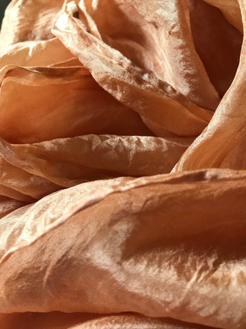 Salmon Pink Silk Scarf