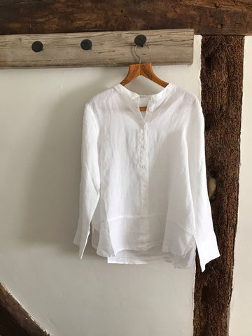 Pure White Linen Shirt