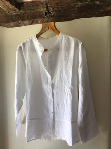 Pure White Linen Shirt