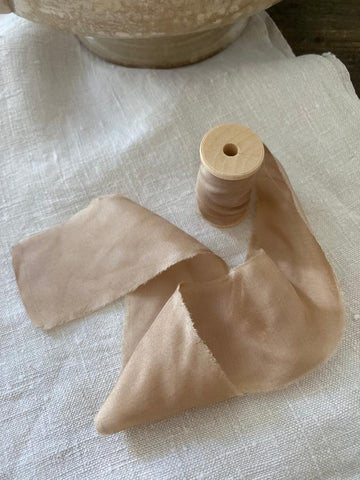 Soft Beige Silk Ribbon