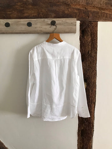 Pure White Linen Shirt
