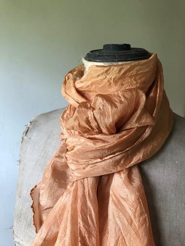 Salmon Pink Silk Scarf