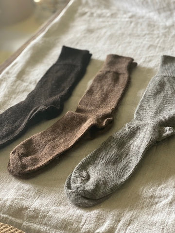 Charcoal Alpaca Socks
