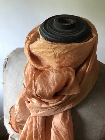 Salmon Pink Silk Scarf