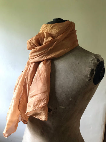 Salmon Pink Silk Scarf