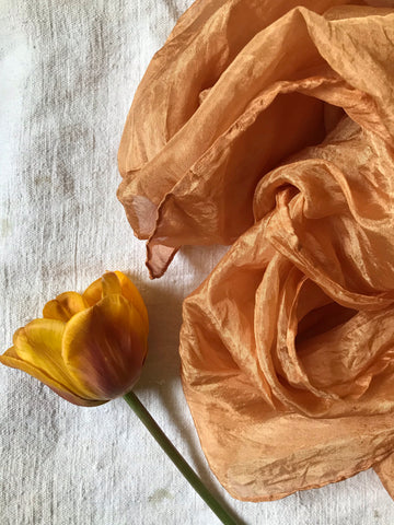 Salmon Pink Silk Scarf