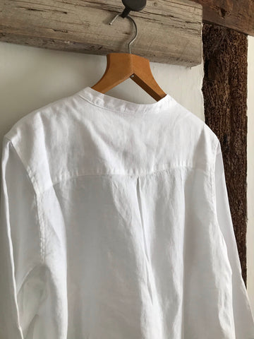 Pure White Linen Shirt
