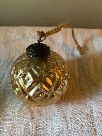 A Set of Golden Glass Baubles