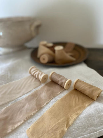 Soft Beige Silk Ribbon
