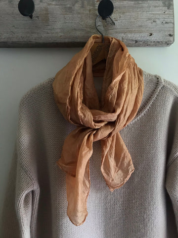 Salmon Pink Silk Scarf