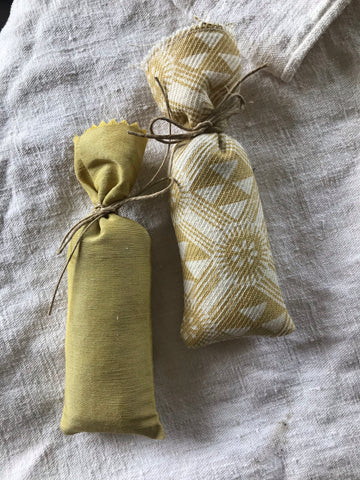 Block Printed Lavender Bag