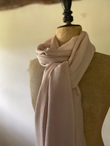 Oyster Pink Cashmere & Silk Shawl
