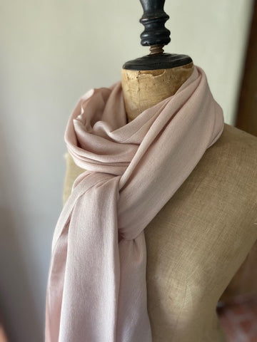 Oyster Pink Cashmere & Silk Shawl
