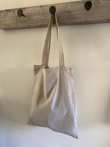 Pale Grey Cotton Tote Bag