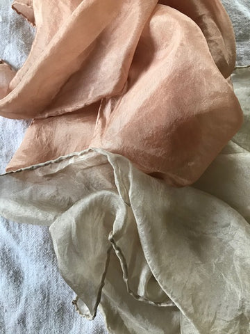 Pale Peach Silk Scarf